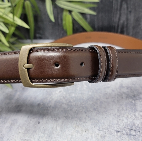 Joseph Abboud | Men's Brown Genuine Leather Belt Size 40 - Picture 4 of 5